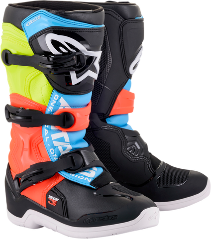 ALPINESTARS Tech 3S Boots - Black/Yellow/Red - US 6 2014018-1538-6