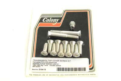 Transmission Top Cover Screw Kit Cadmium - V-Twin Mfg.
