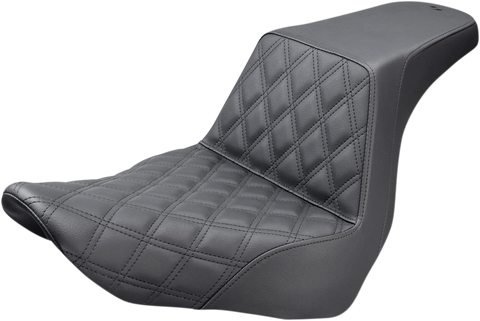 SADDLEMEN Step-Up Seat - Front Lattice Stitch - Black 818-29-172