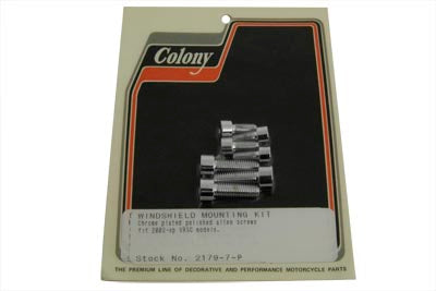 Windshield Mount Kit Polished - V-Twin Mfg.