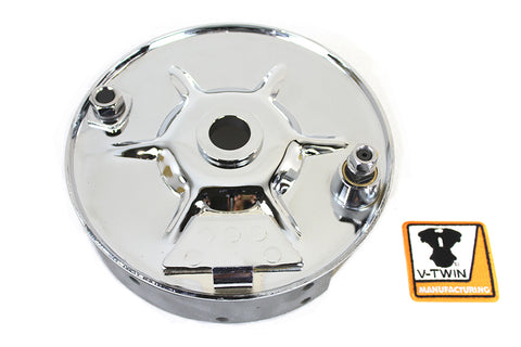 Rear Mechanical Brake Backing Plate Kit Chrome - V-Twin Mfg.