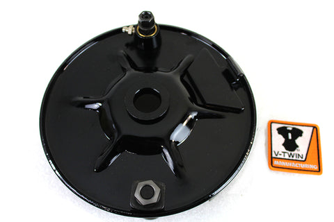 Rear Mechanical Brake Backing Plate Kit Black - V-Twin Mfg.