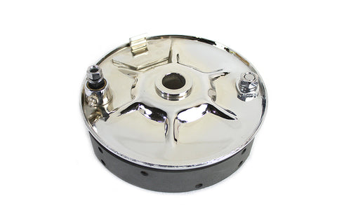 Rear Mechanical Brake Backing Plate Kit Chrome - V-Twin Mfg.