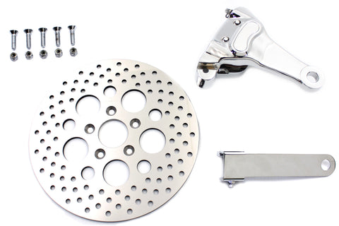 Chrome Rear 4 Piston Caliper and 11-1/2 inch Disc Kit - V-Twin Mfg.