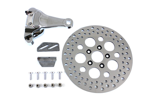 Chrome Rear 4 Piston Caliper and 11-1/2 inch Disc Kit - V-Twin Mfg.