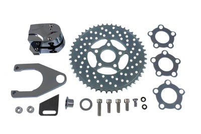 Chrome Rear 2 Piston Caliper and Disc Kit - V-Twin Mfg.