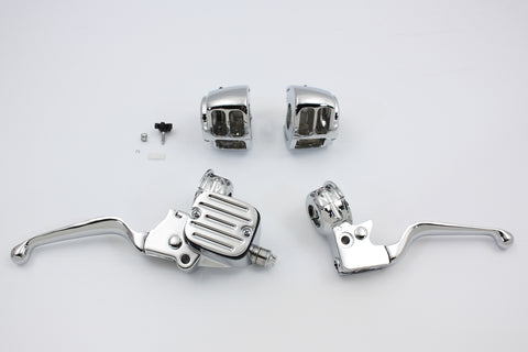 Contour Style Chrome Handlebar Control Kit - V-Twin Mfg.