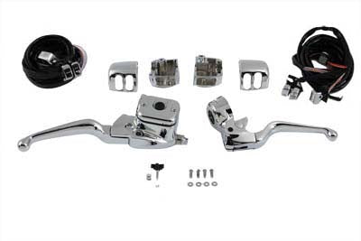 Smooth Contour Handlebar Control Kit Chrome - V-Twin Mfg.