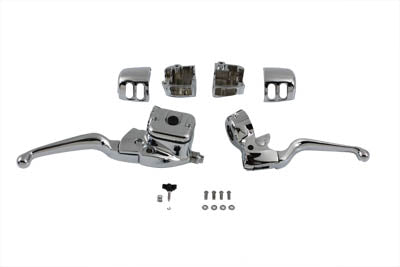 Smooth Contour Handlebar Control Kit Chrome - V-Twin Mfg.