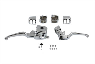 Smooth Contour Handlebar Control Kit Chrome - V-Twin Mfg.