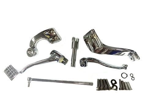 Chrome 3 inch Extension Mid Control Kit without Footpegs - V-Twin Mfg.