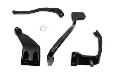 Black Further Forward Mid Control Kit - V-Twin Mfg.