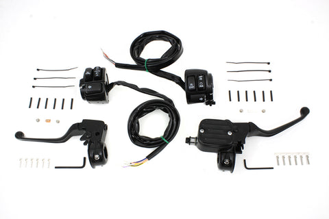 Handlebar Control Kit with Switches Black - V-Twin Mfg.