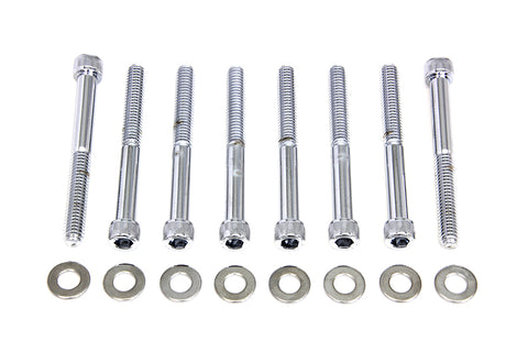 Chrome Engine Case Allen Type Screw Kit - V-Twin Mfg.