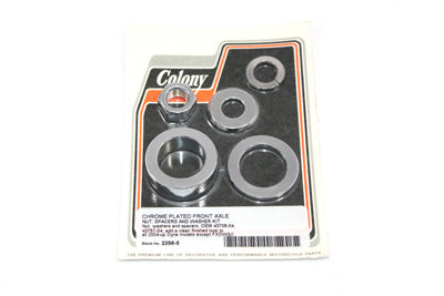 Front Axle Spacer Kit Smooth Style Chrome - V-Twin Mfg.