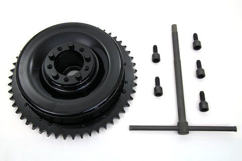 Rear Mechanical Brake Drum Black with Sprocket - V-Twin Mfg.