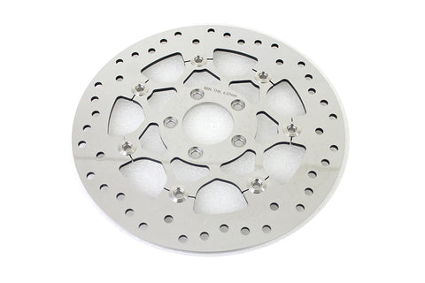 Floating Stainless Steel Mirror Polished 11.8 inch Front Bra - V-Twin Mfg.