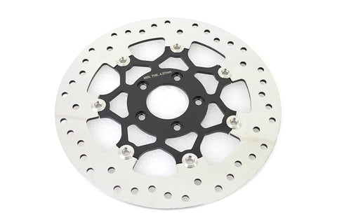 Floating Stainless Steel, Black & Polished 11.8 inch Front B - V-Twin Mfg.