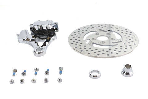 Chrome Rear 4 Piston Caliper and 11-1/2 inch Disc Kit - V-Twin Mfg.