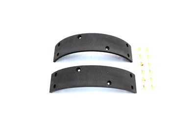 Front Brake Shoe Linings with Rivets - V-Twin Mfg.