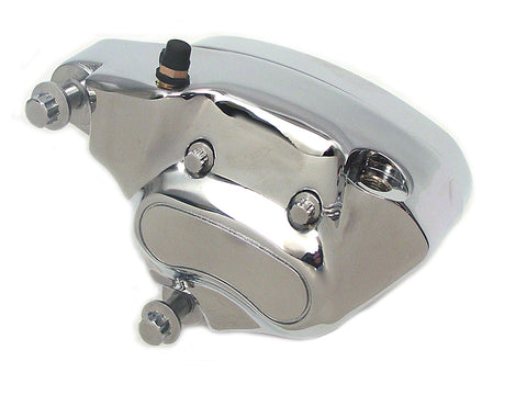Chrome Front 4 Piston Left Side Caliper - V-Twin Mfg.