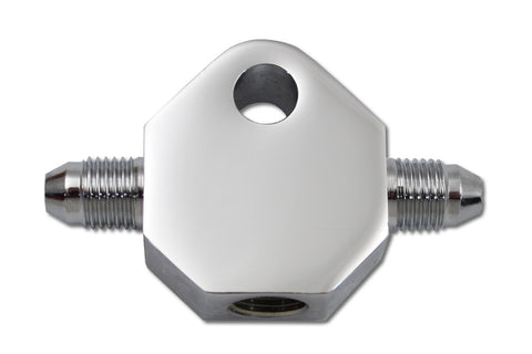 Brake Line Tee Chrome - V-Twin Mfg.