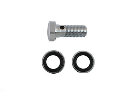 Chrome Brake Hose 10mm Banjo Bolt Kit - V-Twin Mfg.