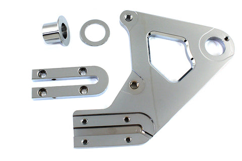 Chrome Left Side Rear Brake Caliper Bracket - V-Twin Mfg.