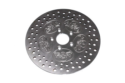 11-1/2 inch Rear Brake Disc Skull Design Stainless Steel - V-Twin Mfg.