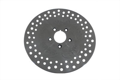 11-1/2 inch Rear Brake Disc Skull Design Stainless Steel - V-Twin Mfg.