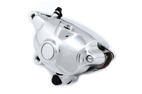 Silver 2 Piston Front Brake Caliper Left Side - V-Twin Mfg.