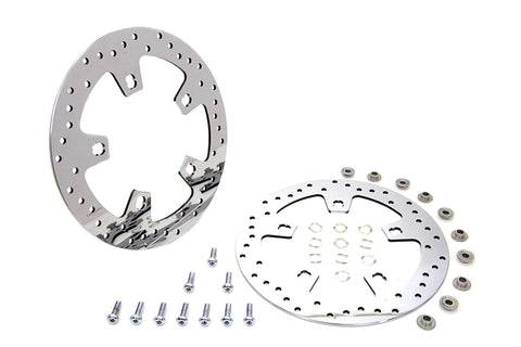 Duro 11.8 inch Front Brake Disc Set Polished - V-Twin Mfg.