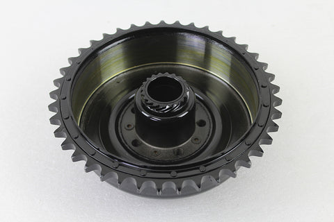 Rear Brake Drum Black with Sprocket - V-Twin Mfg.