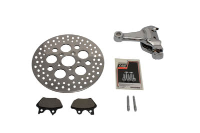 Chrome Rear 4 Piston Caliper and 11-1/2 inch Disc Kit - V-Twin Mfg.