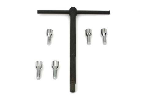 Chrome Wheel Lug Set with Wrench - V-Twin Mfg.