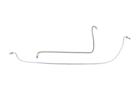 Steel Rear Brake Line Set Zinc Plated - V-Twin Mfg.
