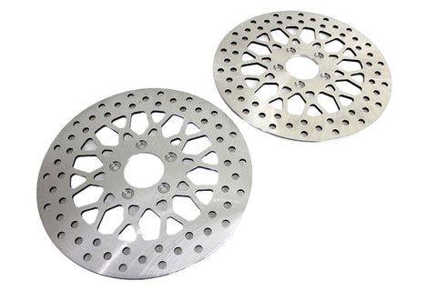 Duro 11.8 inch Front Brake Disc Set X-Spoke Style - V-Twin Mfg.