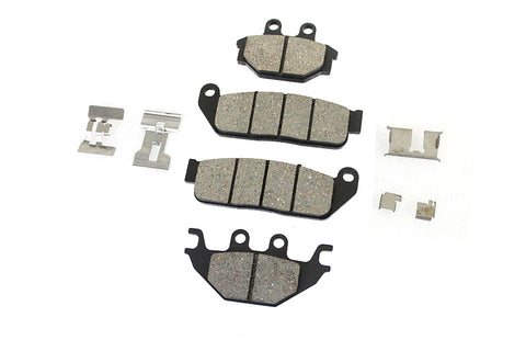 Duro Semi-Metallic Front and Rear Brake Pad Set - V-Twin Mfg.