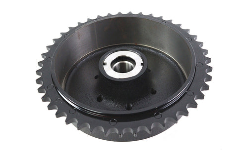 1947-1953 Indian Chief Rear Brake Drum Black - V-Twin Mfg.