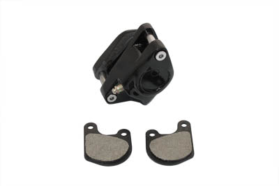 Black Front 1 Piston Right Side Caliper - V-Twin Mfg.