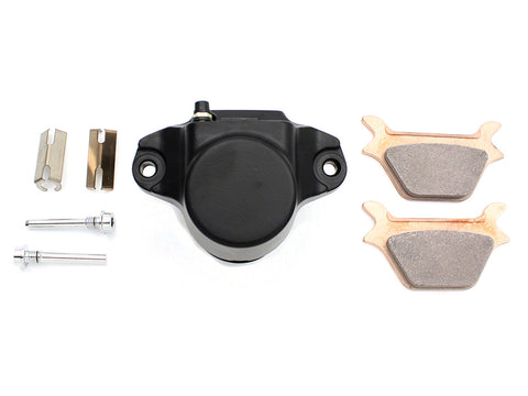 Black 1 Piston Rear Caliper - V-Twin Mfg.