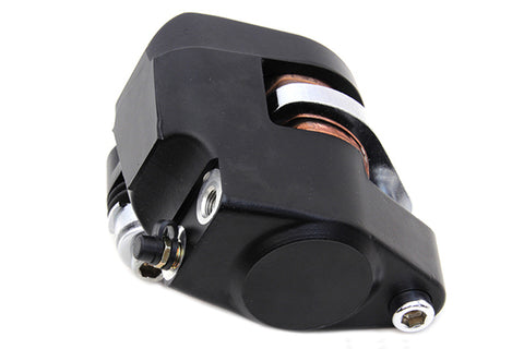 Black Front 1 Piston Left Side Caliper - V-Twin Mfg.