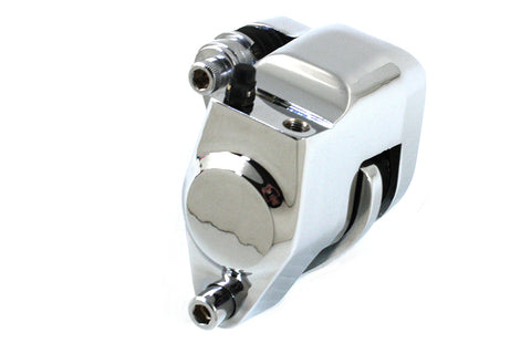 Chrome Front 1 Piston Caliper with Brake Pads - V-Twin Mfg.