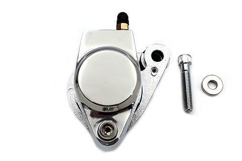 Chrome Front 1 Piston Right Side Caliper with Brake Pads - V-Twin Mfg.