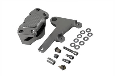 Anodized Front 2 Piston Caliper with Bracket - V-Twin Mfg.