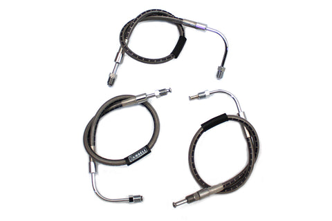Stainless Steel Front Brake Hose 3 Piece - V-Twin Mfg.