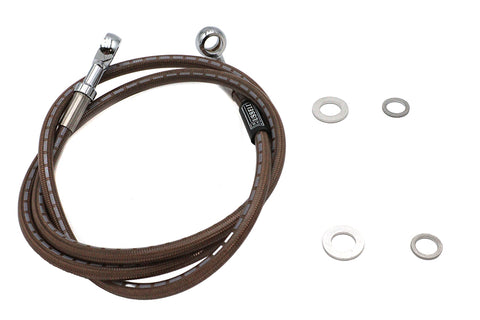 Stainless Steel Front Brake Hose 45-7/8 inch - V-Twin Mfg.