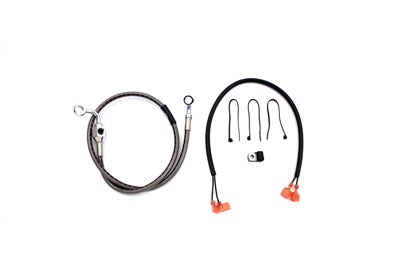 Stainless Steel Rear Bake Hose 29-3/8 inch - V-Twin Mfg.