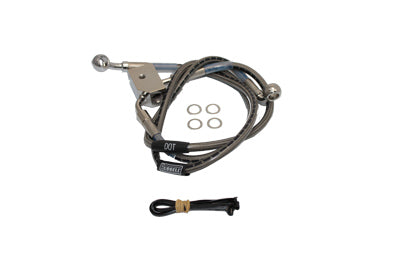 Stainless Steel Rear Brake Hoses 20 inch and 19-1/2 inch - V-Twin Mfg.