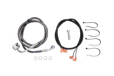 Stainless Steel Rear Brake Hose 49-9/16 inch - V-Twin Mfg.